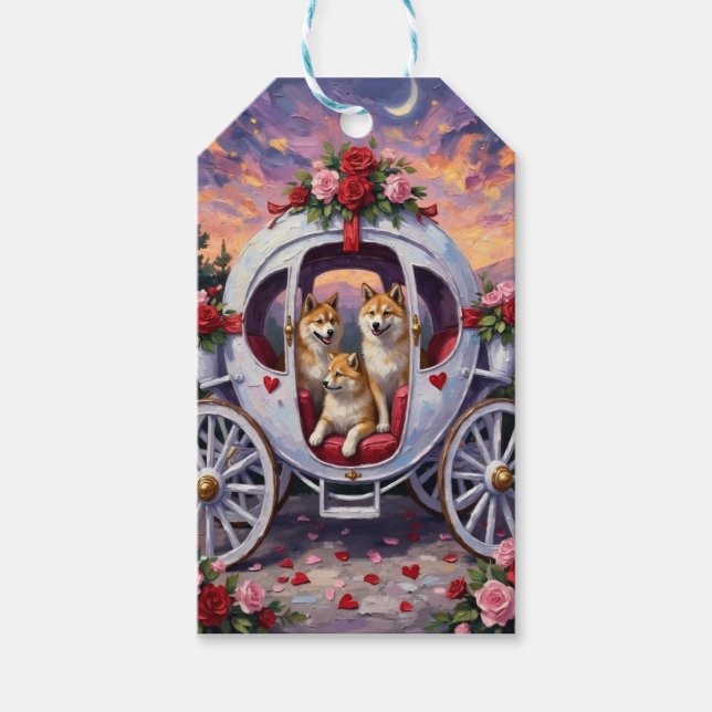 Akita Dog Valentine's Day Presentetikett (Framsidan)