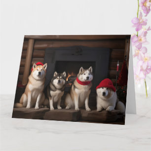 Akita från julgranen kort