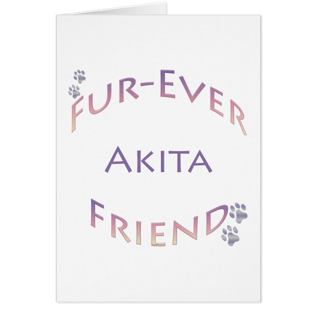 Akita Furever Hälsningskort (Framsidan)