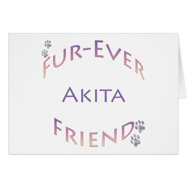 Akita Furever Hälsningskort (Framsidan Horizontal)