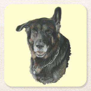 akita German shepherd blandras Underlägg Papper Kvadrat