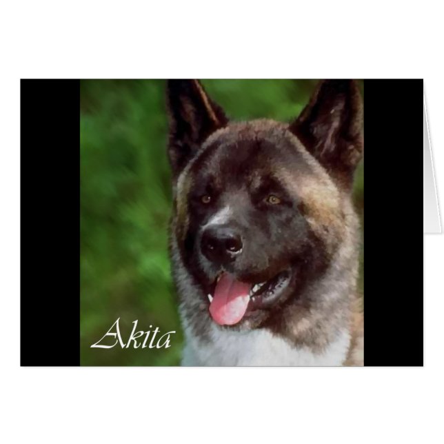 Akita Gifts of Art Hälsningskort (Framsidan Horizontal)