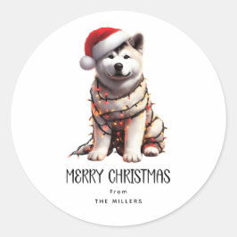 Akita God Hund Runt Klistermärke