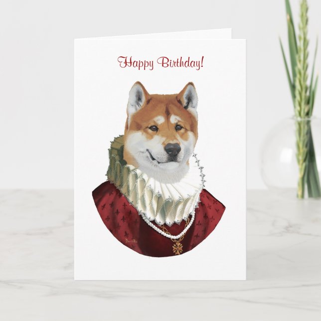 Akita, Grattis på födelsedagen! Kort (Framsida)