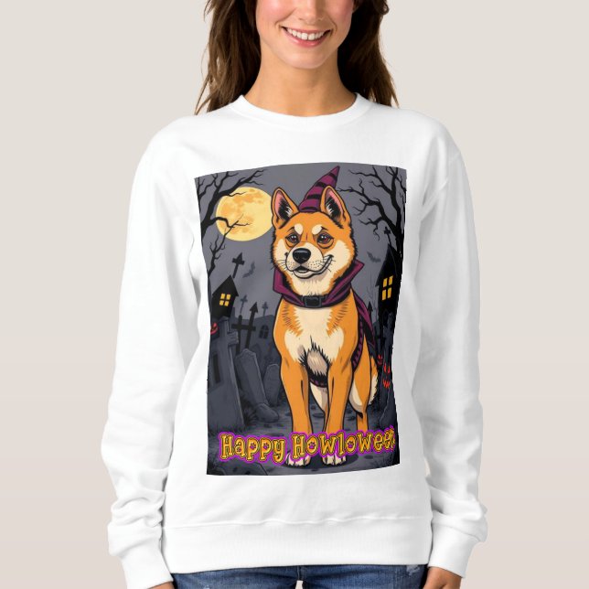 Akita Happy Howloween T Shirt (Framsida)