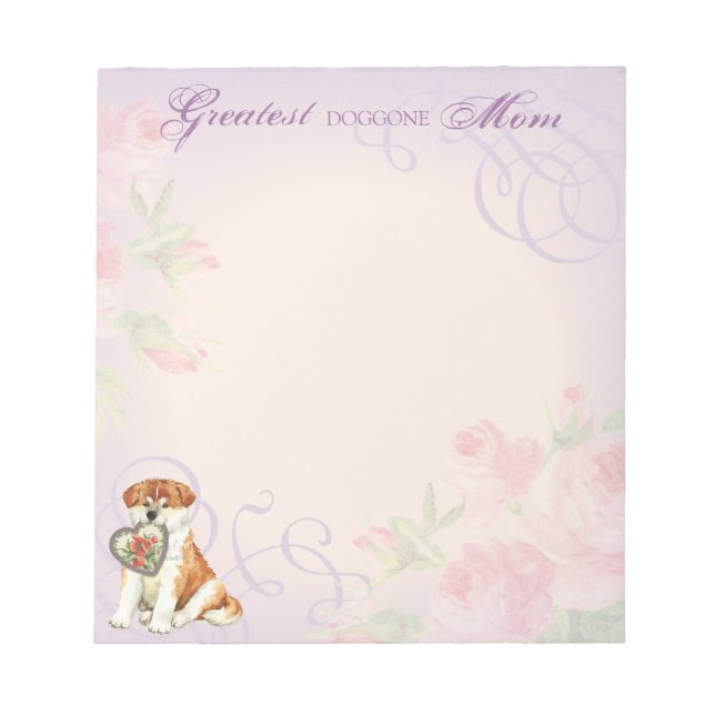 Akita Heart Mamma Anteckningsblock (Framsida)