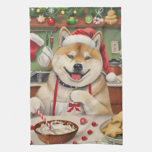 Akita Helgdag Baking: God jul Kökshandduk (Vertikal)
