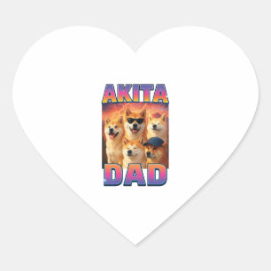 Akita Hjärtformat Klistermärke