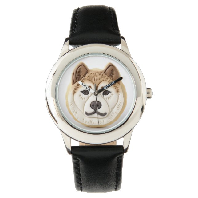 Akita Hund 3D Inspired Armbandsur (Framsida)