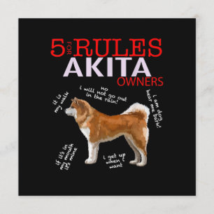 Akita Hund 5 Regler Akita Hundägare Inbjudningar