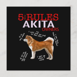 Akita Hund| 5 Regler Akita Hundägare Inbjudningar