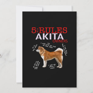 Akita Hund  5 Regler Akita Hundägare Tack Kort