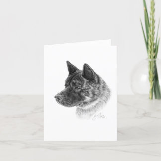 Akita Hund Art-gratulationskort Tack Kort