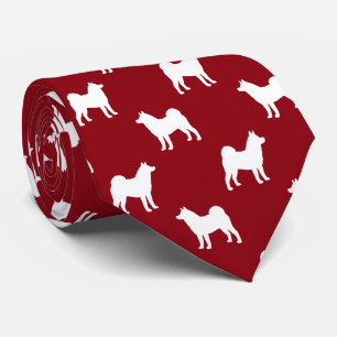 Akita Hund aveln Silhouettes Mönster Red and White Slips