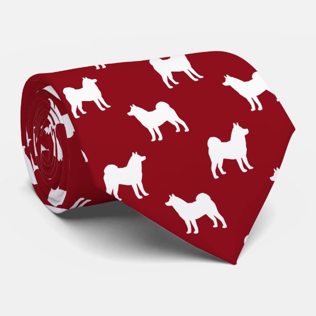 Akita Hund aveln Silhouettes Mönster Red and White Slips (Rullad)
