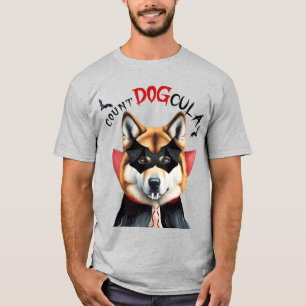 Akita Hund Count DOGcula Rolig hund Älskare Hallow T Shirt