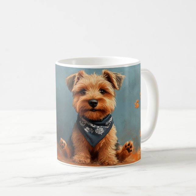 Akita Hund Cute Tecknad Kaffemugg (Framsida höger)
