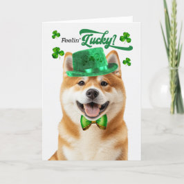 Akita Hund Feelin'Lucky St patrick's day Helgkort
