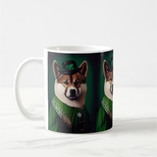 akita hund i St. Patrick Dress Kaffemugg