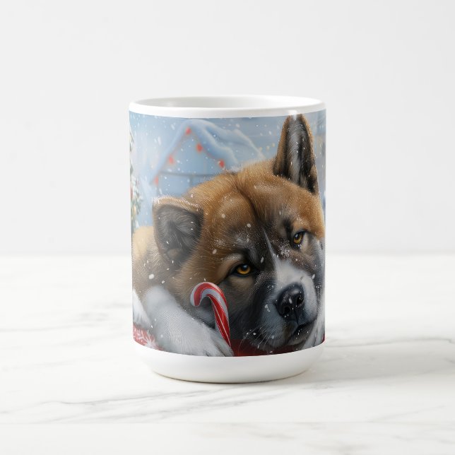 Akita Hund julafton Kaffemugg (Center)