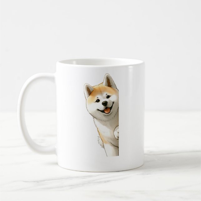 Akita Hund Kaffemugg (Vänster)