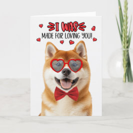 Akita Hund Made for Loving You Valentine Helgkort
