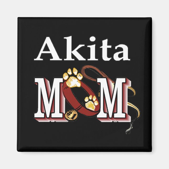 Akita Hund MAMMA Magnet (Framsidan)
