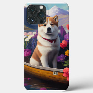 Akita Hund på en Paddle: En Scenia Äventyr