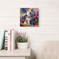Akita Hund på en Paddle: En Scenia Äventyr