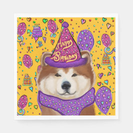 AKITA HUND PAPPERSSERVETT