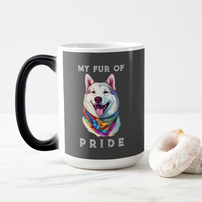 Akita Hund Rainbow Funny My Päls Pride Magisk Mugg (Med munk)
