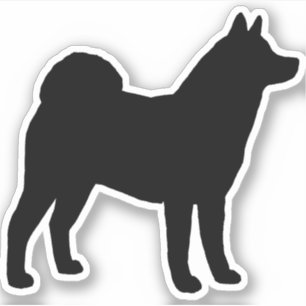 Akita Hund Silhouette Coola Hund Vinyl Sticker Klistermärken