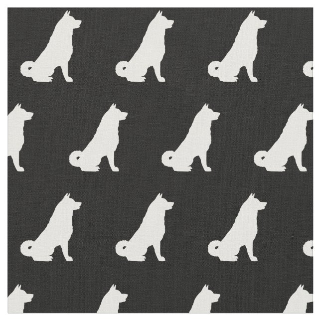 Akita Hund Silhouette Pet Tyg (Närbild)