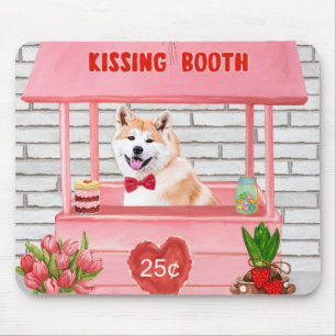 Akita Hund Valentindagen Kissing Booth Musmatta