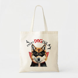 Akita Hund Vampire Bus eller godis Halloween Tygkasse