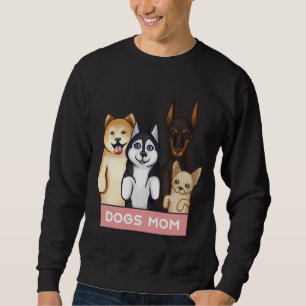 Akita Husky Doberman och Chihuahua står på deras s Lång Ärmad Tröja