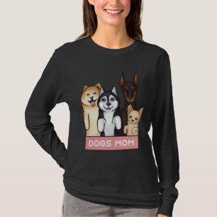 Akita Husky Doberman och Chihuahua står på deras s T Shirt