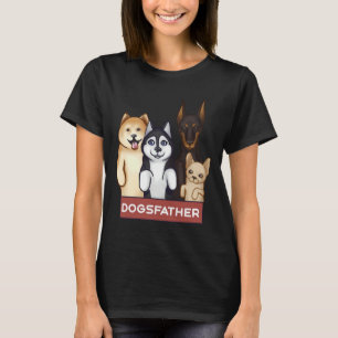 Akita Husky Doberman och Chihuahua står på Thei T Shirt