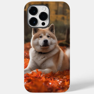 Akita i höstlöv fall inspirerad