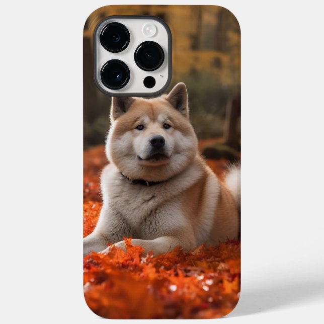 Akita i höstlöv fall inspirerad (Baksida)
