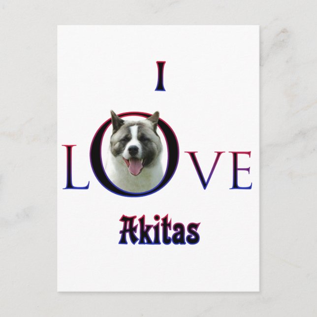 Akita I Kärlek Vykort (Framsida)