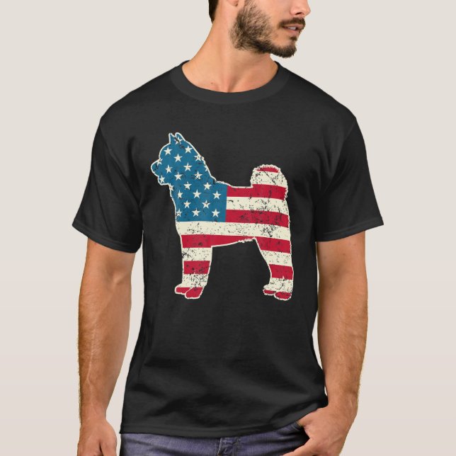 Akita Inu 4:e juli Manar Kvinnor USA Amerikanska F T Shirt (Framsida)
