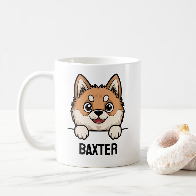 Akita Inu Anpassningsbar Hund Cute Djurälskare Gif Kaffemugg (Med munk)