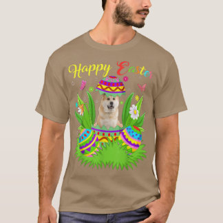 Akita Inu Hund älskare Blommigt Påskägg Funny Akit T Shirt