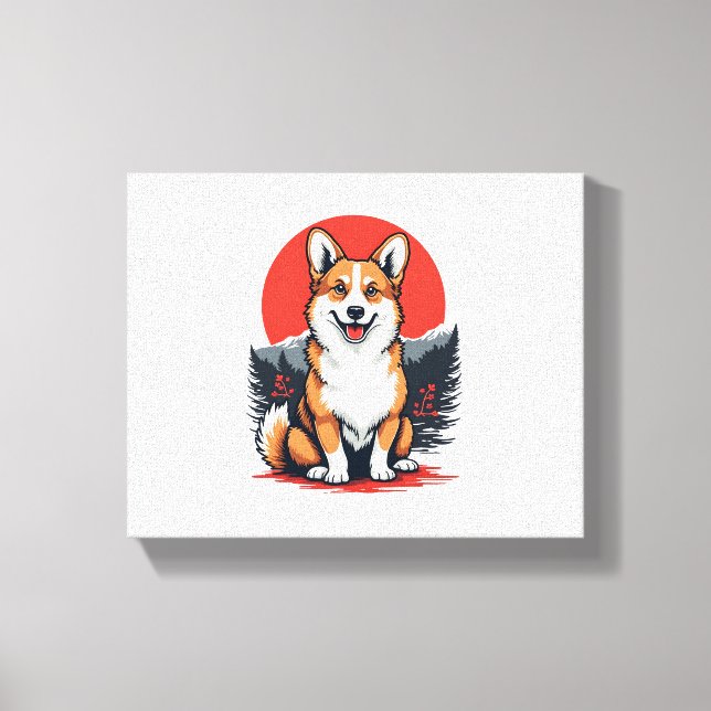 Akita Inu Hund Canvastryck (Framsida)