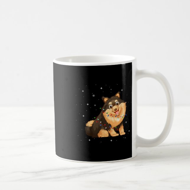 Akita Inu Hund Julafton Ljus juljul Kaffemugg (Höger)