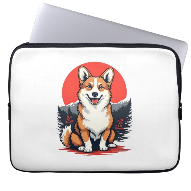 Akita Inu Hund Laptop Fodral (Framsidan)
