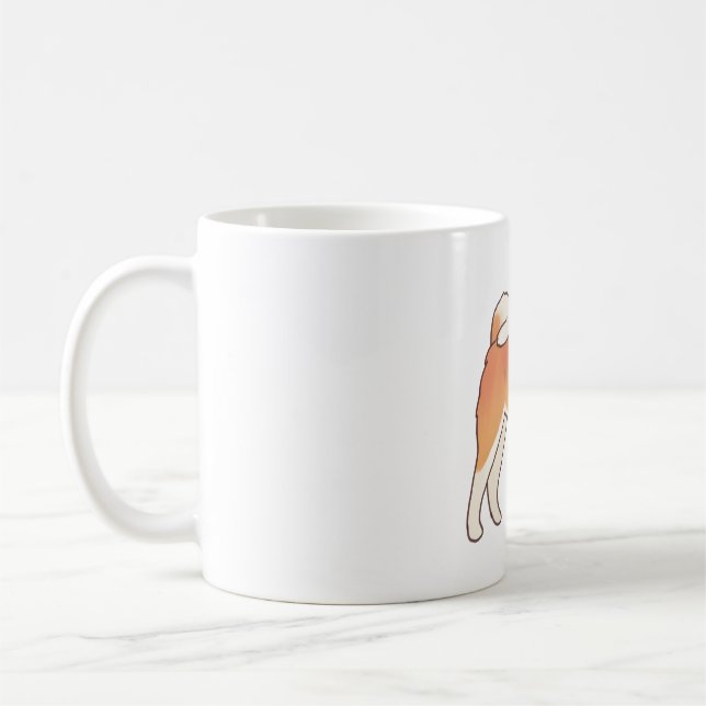 Akita inu hund Magic Kaffemugg (Vänster)
