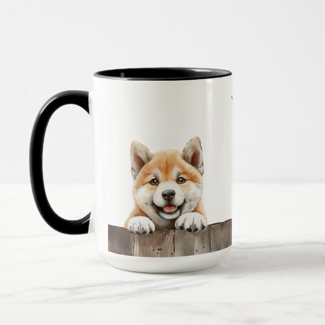 Akita Inu Hund Mugg (Vänster)