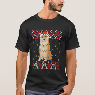 Akita Inu Hund Santa Hat Manar Women Kids Ugly Kri T Shirt